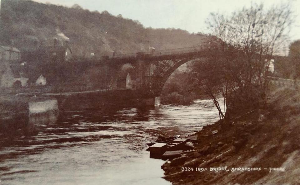 Rowing boats below the Iron Bridge