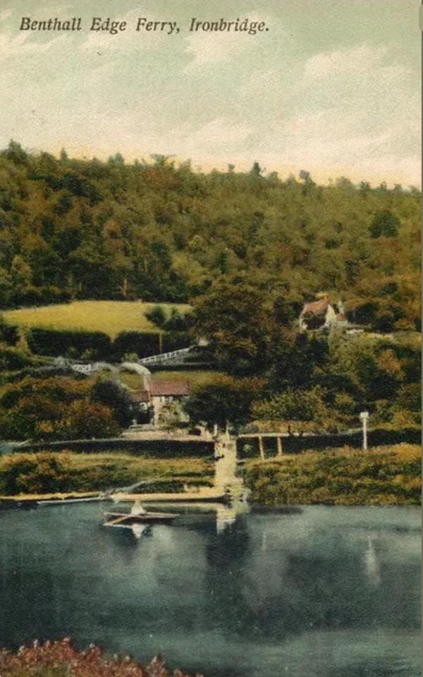 Benthall Edge Ferry, colourised