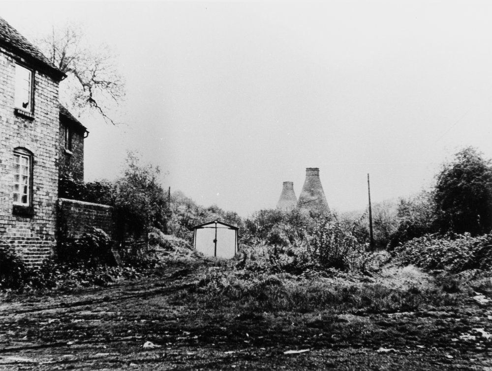 Canalside cottages and the China Works before restoration