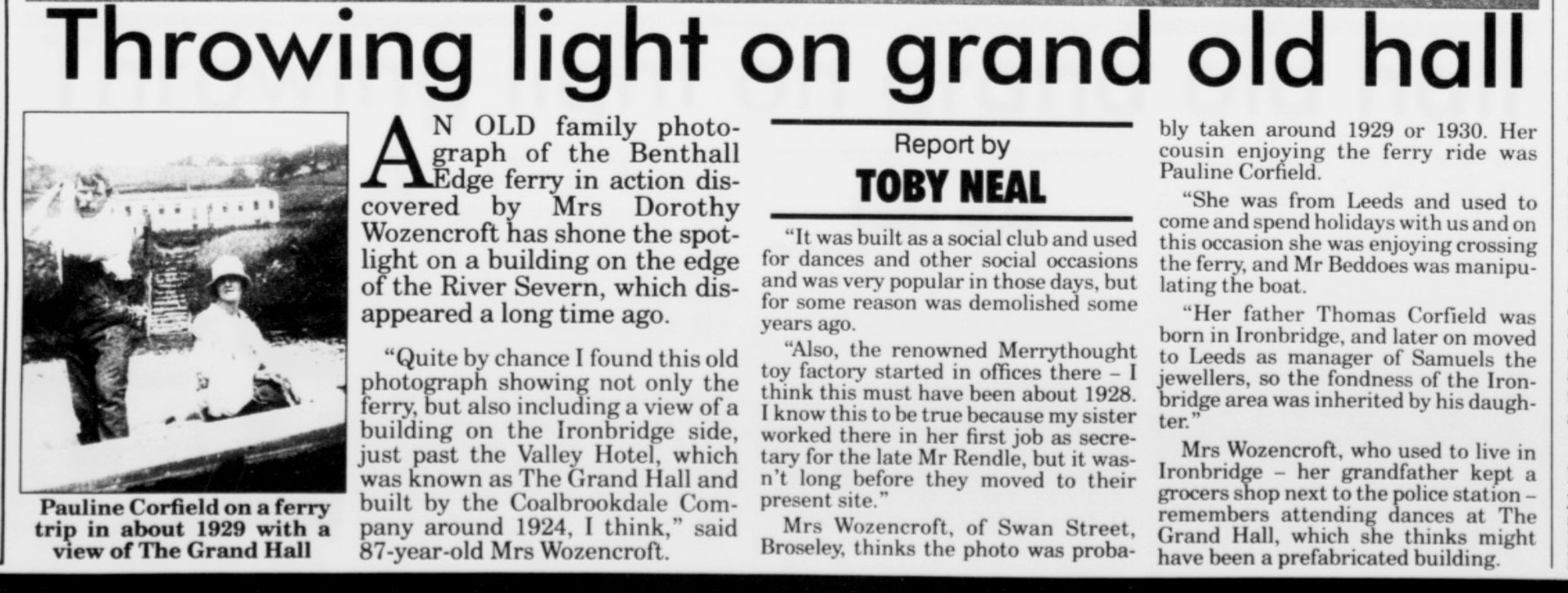 “Throwing light on grand old hall”