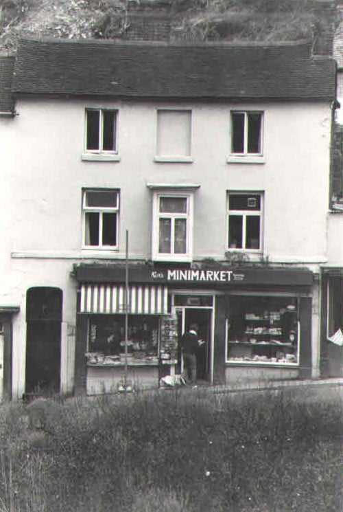 A minimarket in one of the surviving shopfronts