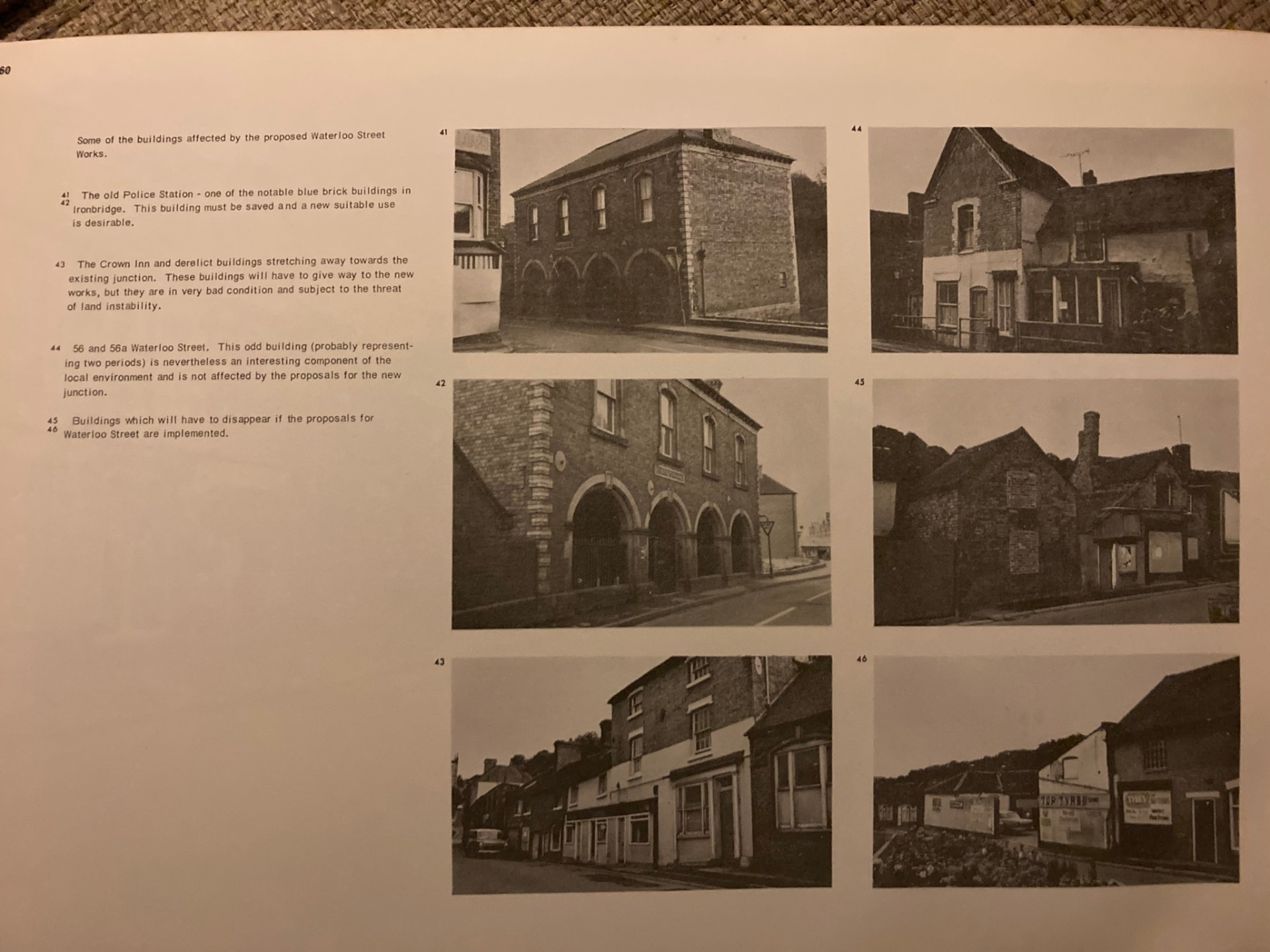 Buildings affected by the proposed Waterloo Street works, the Old Police Station and the Crown Inn among them