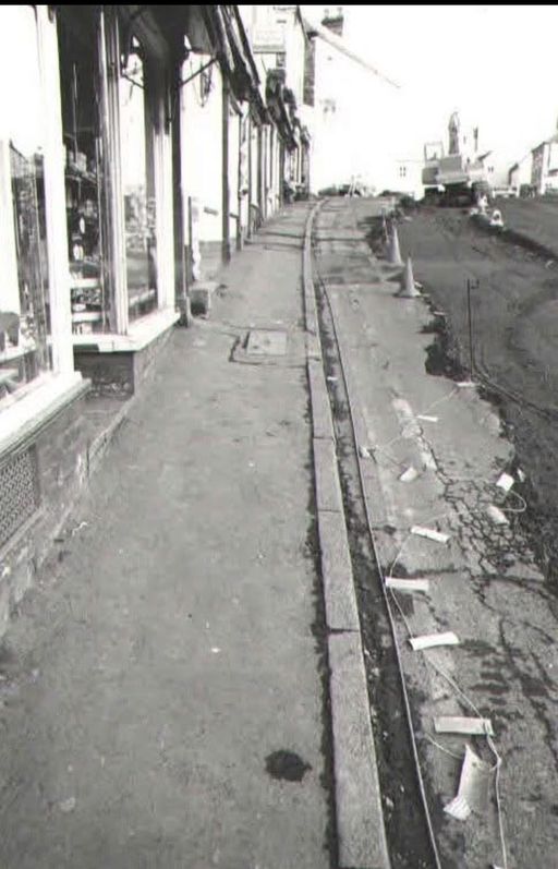 1970s road realignment at the foot of Tontine Hill
