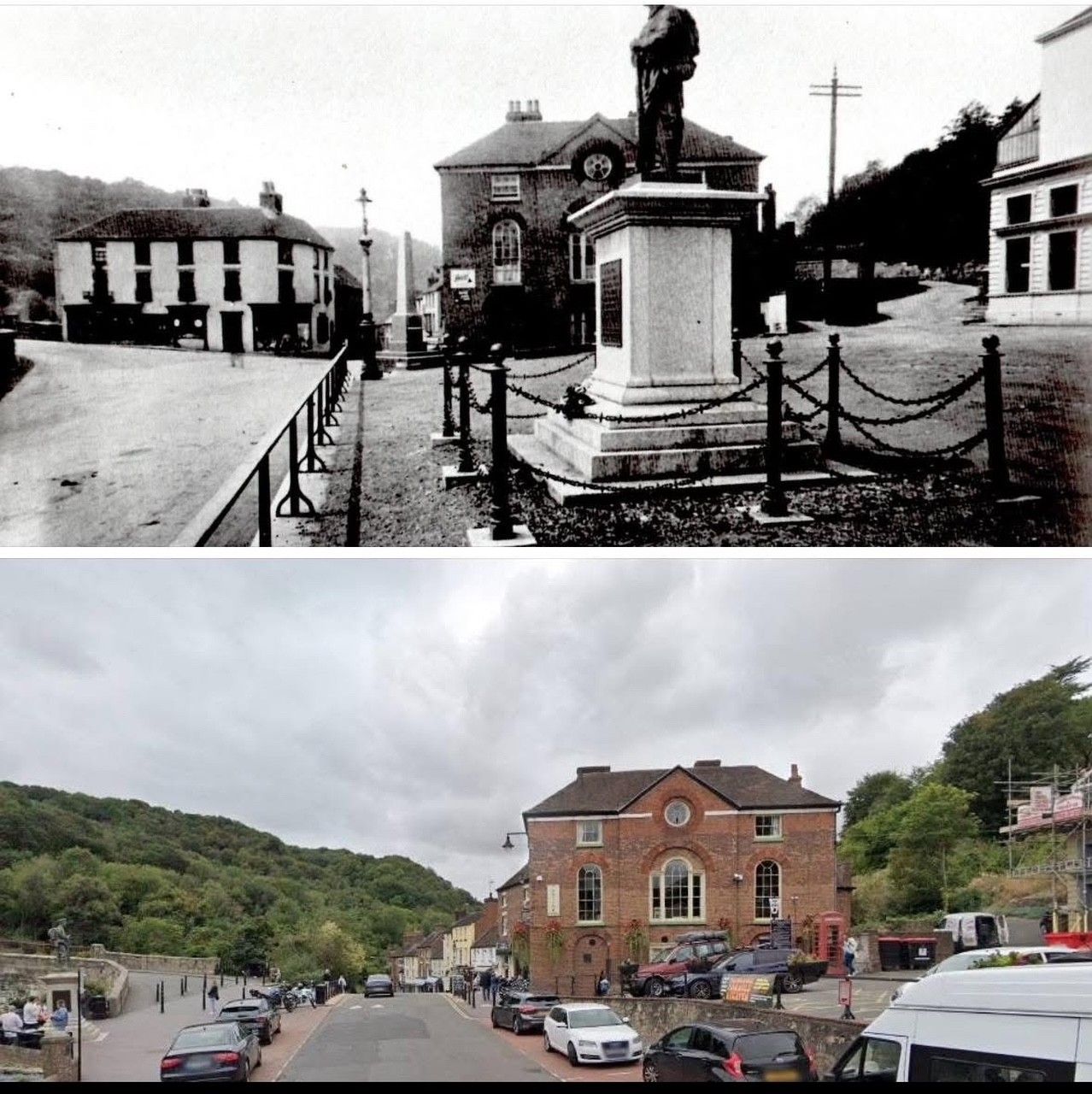 Ironbridge War Memorial in its original Square location