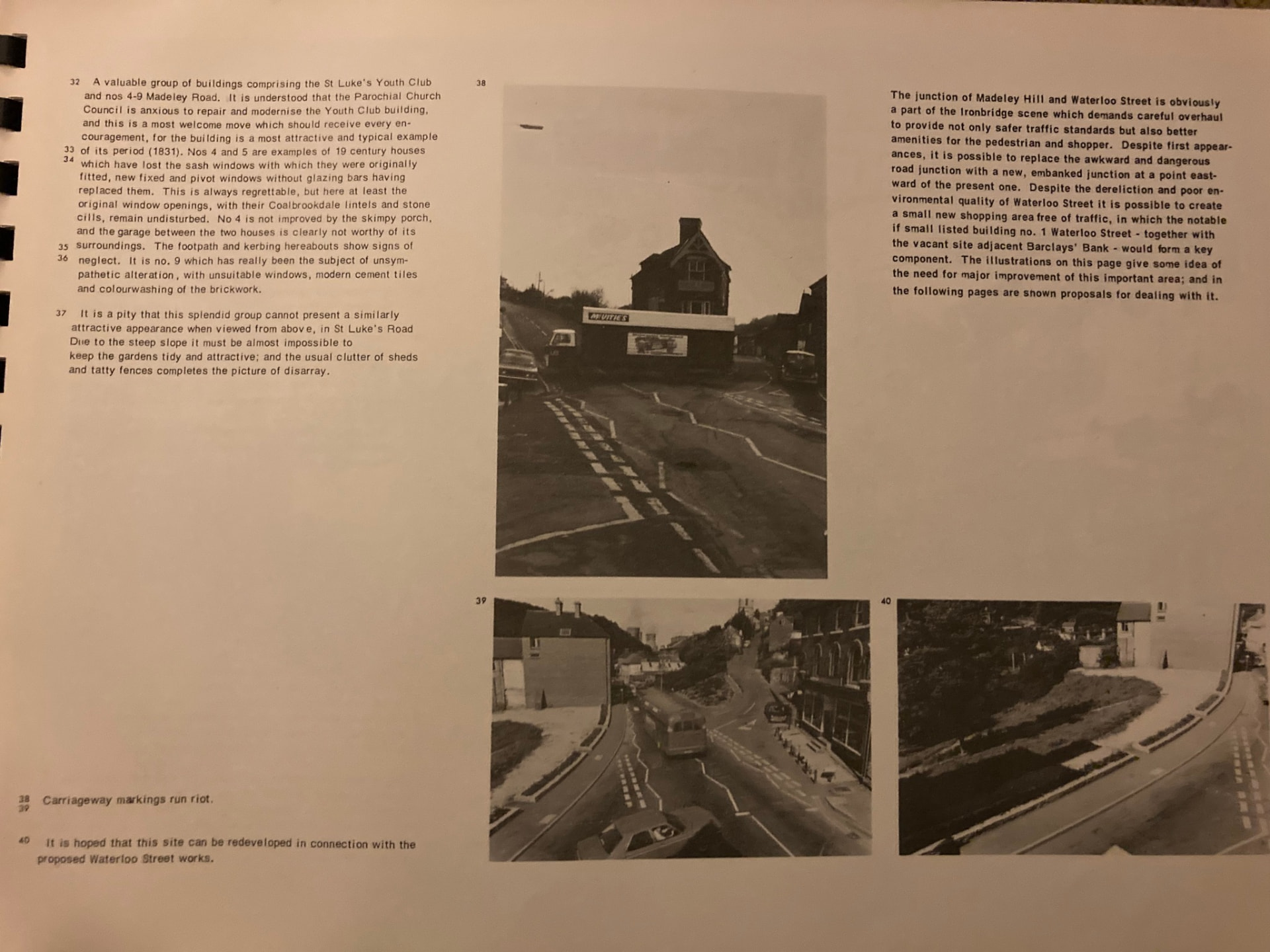 The Madeley Hill and Waterloo Street junction, as set out in the report
