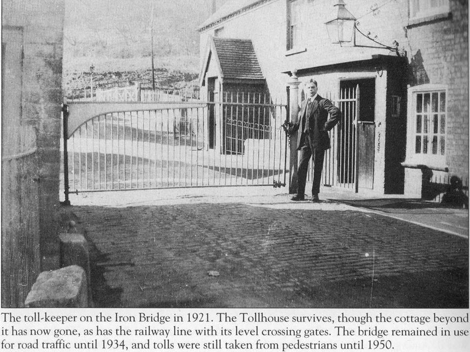 The toll keeper at the Iron Bridge gates in 1921.