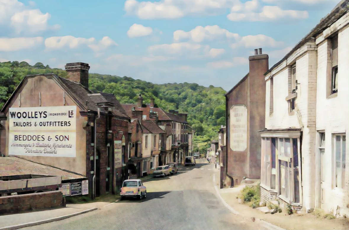 Looking down Madeley Bank