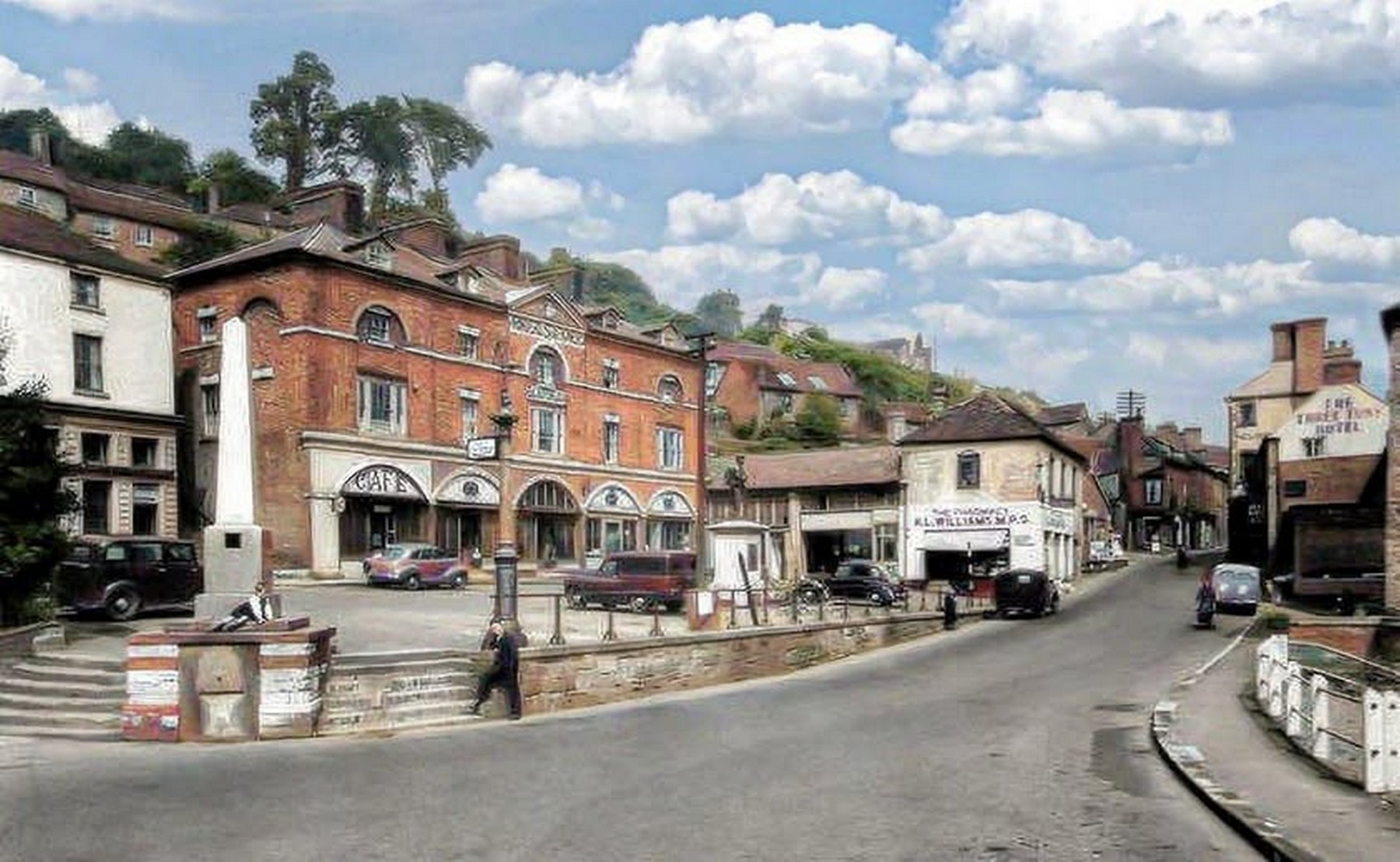 The Square after the war, with cars drawn up on the very ground where stalls once stood. It happened quietly, a vehicle at a time, until the market had nowhere left to spread. This is the turning point in the Square's story caught almost by accident. Exact date unknown.