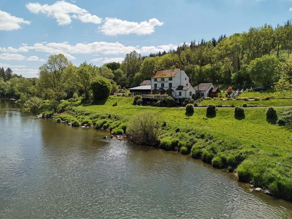 The Woodbridge Inn today, on the bank of the River Severn at Coalport.