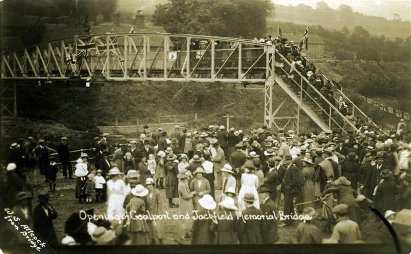 The opening of the Coalport and Jackfield Memorial Bridge, September 1922. Photograph by S. Allcock, Iron-Bridge.